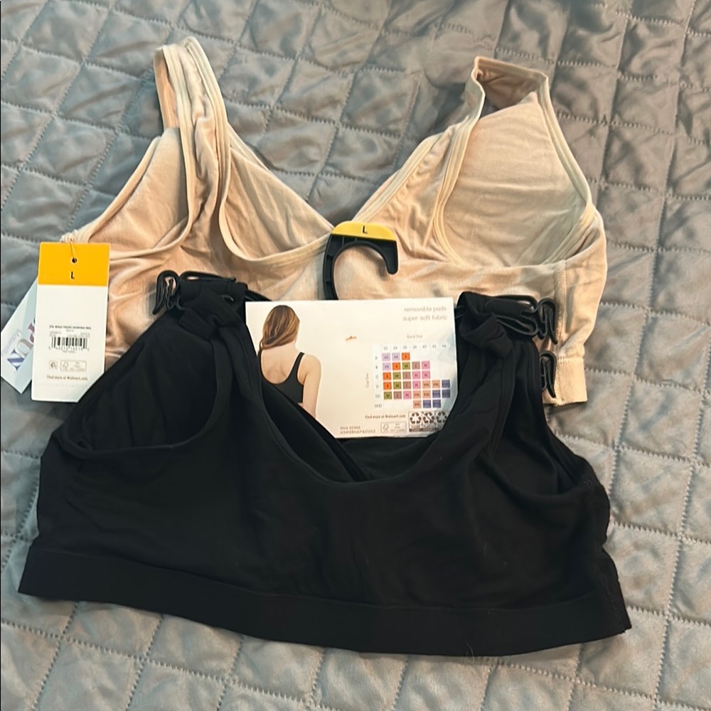 Black and Beige Wireless Bras